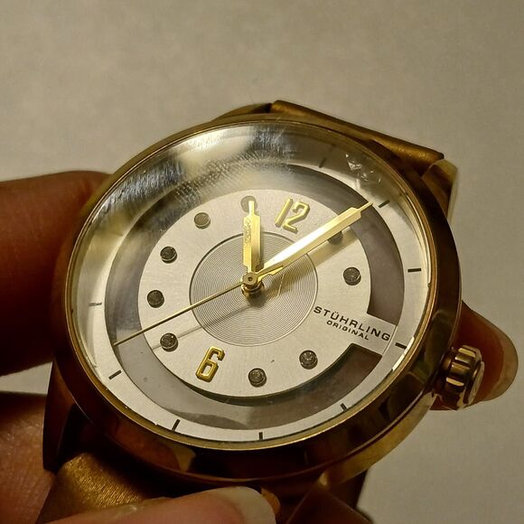 Stuhrling Original Women Krysterna Crystal Leather Band Watch WR 50M Japan Movt main image 8